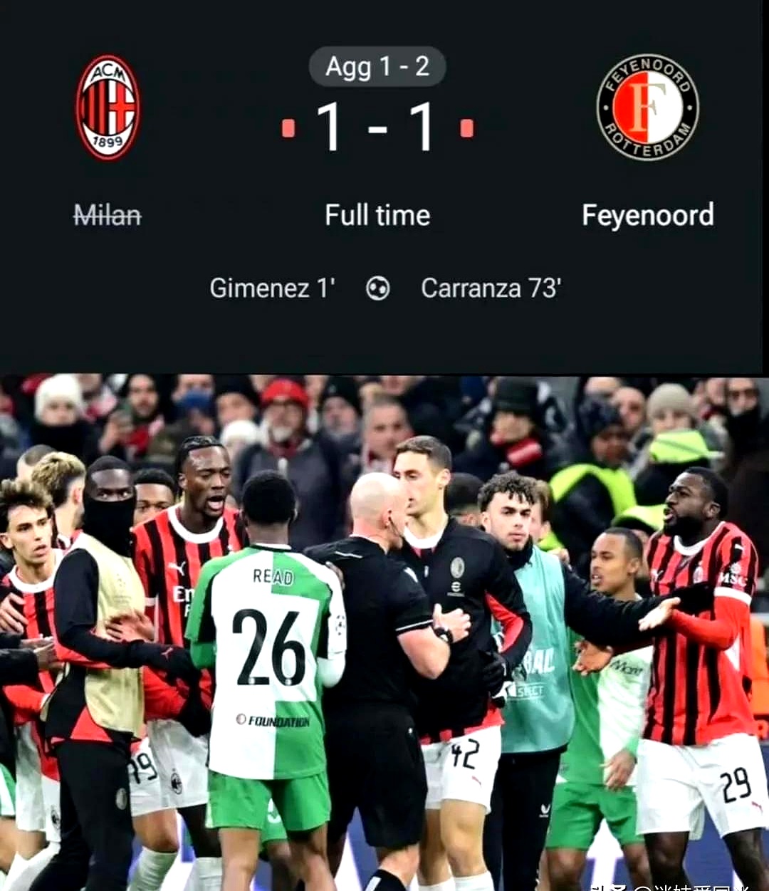 关于马竞遇强敌米兰，欧冠梦碎瞬间的信息